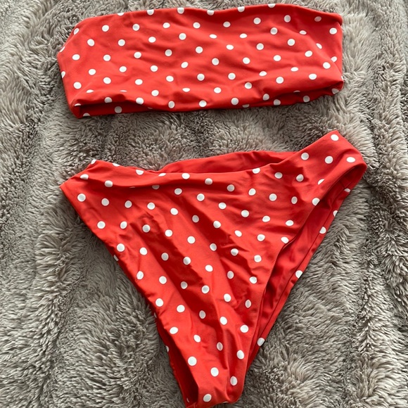 PacSun Swim Red Polkadot Cheeky Swimsuit Poshmark